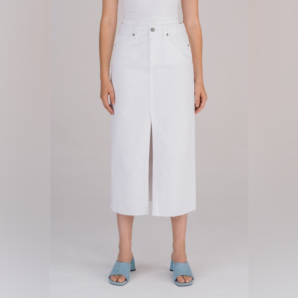 HIDDEN Peyton White Denim Midi Skirt - Women’s Large